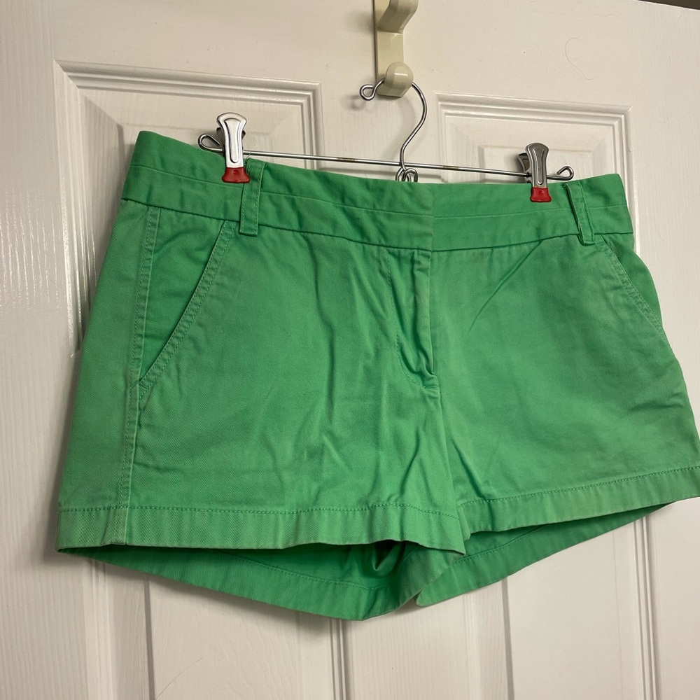 Green J Crew Chino Shorts size 8